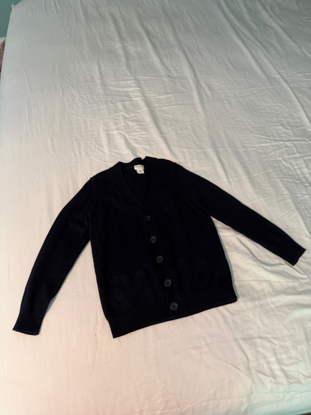 Crewcuts Boys Navy Button-Up V-Neck Cardigan Sweater